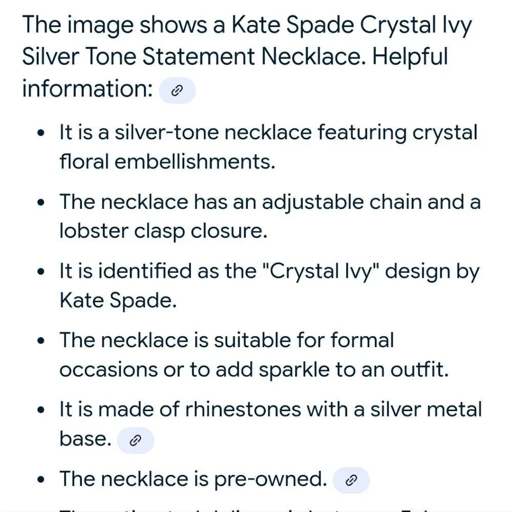 Kate Spade Sparkly Floral Necklace